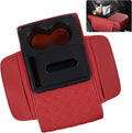 5 in 1 Car Armrest Storage Box for Center Console, Armrest Cushion Cover for Car by SCEDREAM