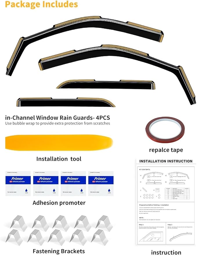 in-Channel Window Rain Guards Fit - Image 9