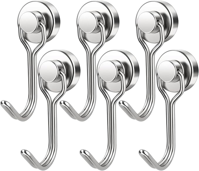 FINDMAG Magnetic Hooks, 30lbs+ Strong Magnetic Hooks by FINDMAG