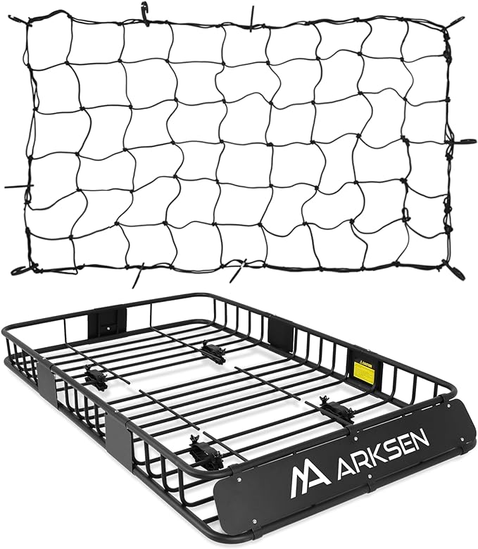 ARKSEN 64 x 39 x 6 Inch Universal 150LB Heavy Duty Roof Rack Cargo by ARKSEN
