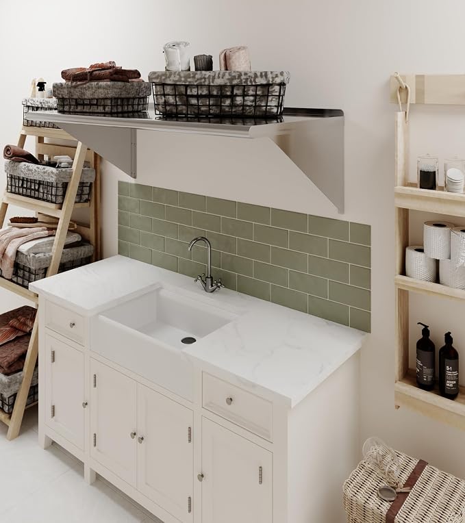 AmGood 48" Long X 24" Deep Stainless Steel Wall Shelf | NSF Certified | - Image 9