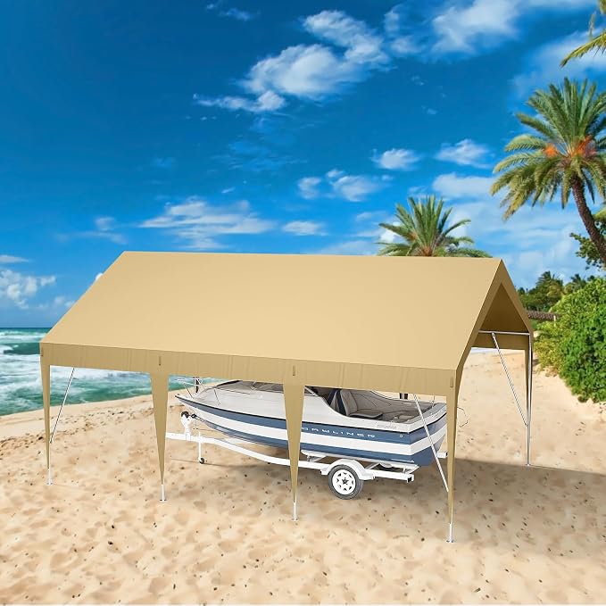12x20ft Heavy Duty Carport Outdoor Car Canopy UV Resistant Waterproof Party - Image 6
