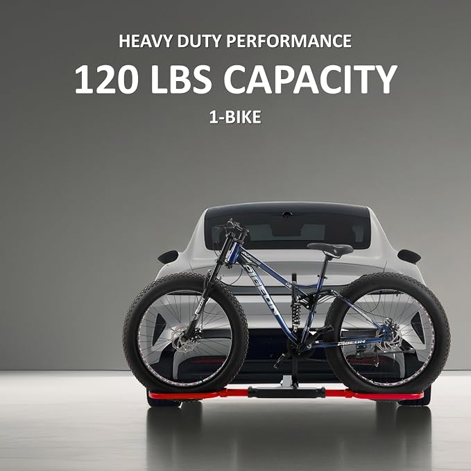 Trailer Hitch Bike Rack for Car 1 Bike, E Bike Carrier Hitch Mount, Fat-Tire - Image 3