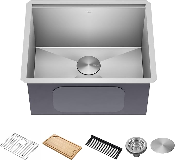 KRAUS Kore 23-Inch Undermount Workstation Single Bowl 16 Gauge Deep Laundry by KRAUS