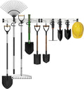 34.5'' Aluminum Alloy Garage Tool Organizer Hooks, Broom Holder Wall Mount by HUPBIPY