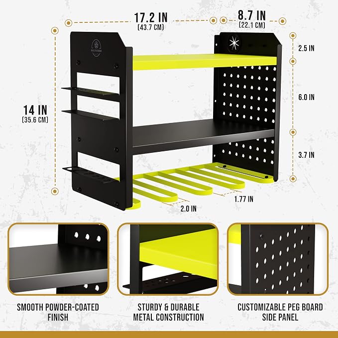 Heavy-Duty Metal Tool Storage Rack - Image 4