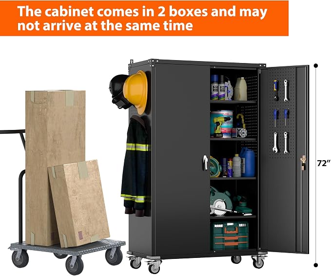 72" H Wide and Deep Garage Storage Cabinet - Image 4