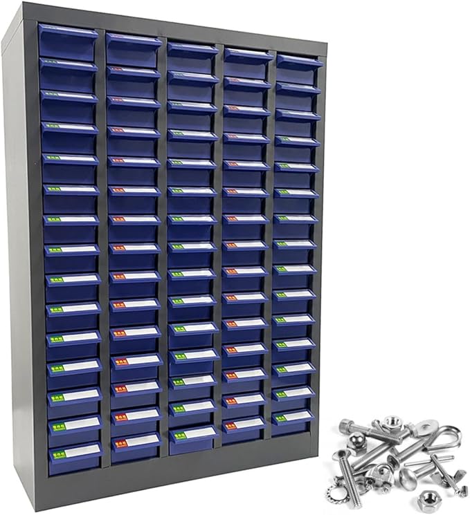 Parts Cabinet, 75 Drawers Tool Cabinet Without Door, Plastic Bolt and Nut Tool by Unknown