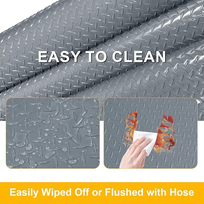 4x6 FT Garage Floor Mat, 2 Rolls 2.8mm Thickened Flooring Roll 48 sqft Diamond - Image 5