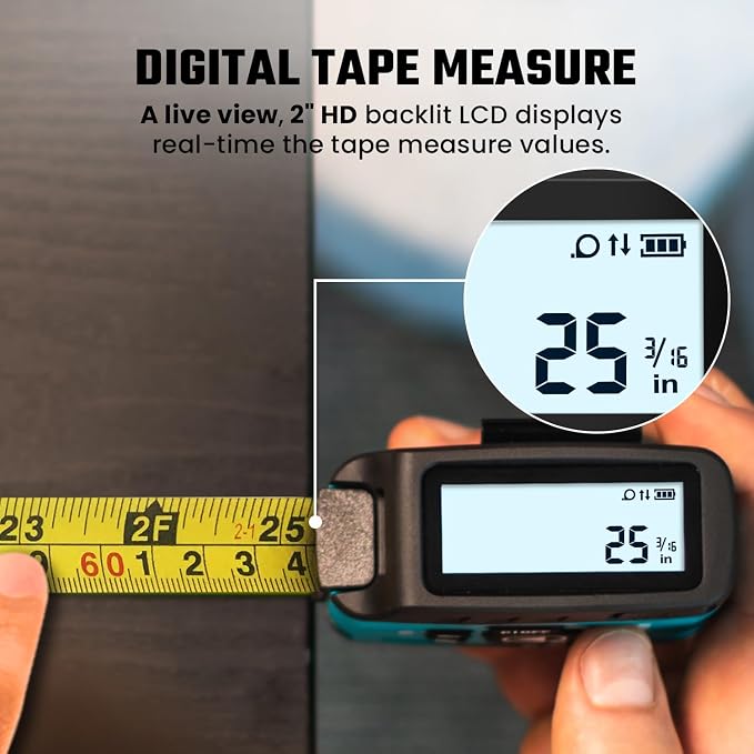 MiLESEEY DT20 Laser Tape Measure 3-in-1, 130FT Laser Distance Meter, 16FT - Image 3