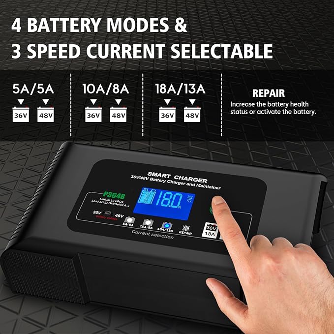 Golf Cart Battery Charger 36V 18A and 48V 13A Trickle Charger, 36 Volt Golf - Image 3