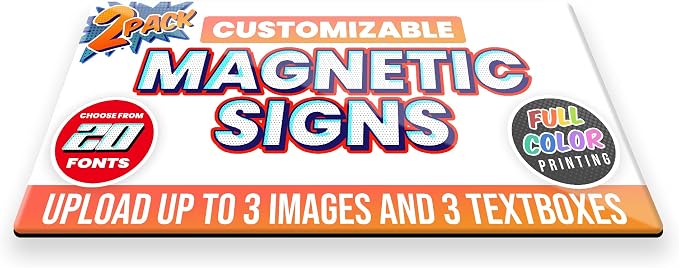 2-Pack, 30 mil Customized Vinyl Car Magnets, Personalized Magnetic Sheets - Image 2