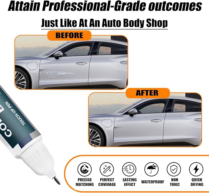 Florett Silver Metallic Touch Up Paint Compatible - Image 2