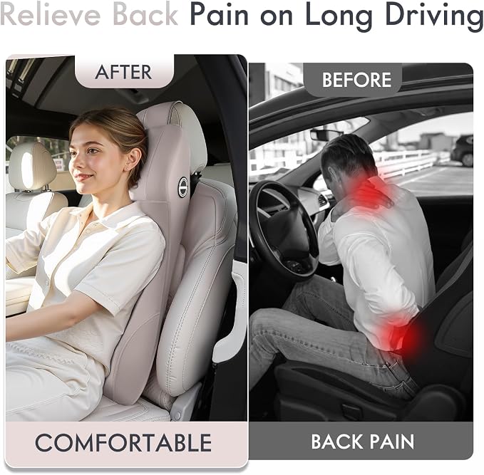 FLORICH Lumbar Support Pillow and Car Neck Pillow Memory Foam Integrated Lumbar - Image 9