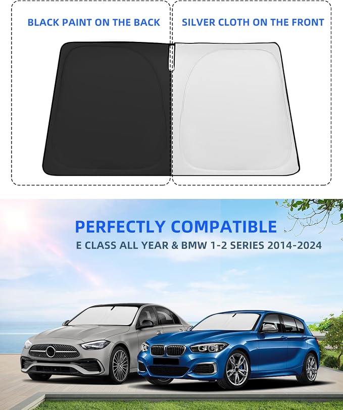 Sun Shade Windshield Sunshade for 2019 2020 2021 2022 2023 2024 Mercedes Benz - Image 3