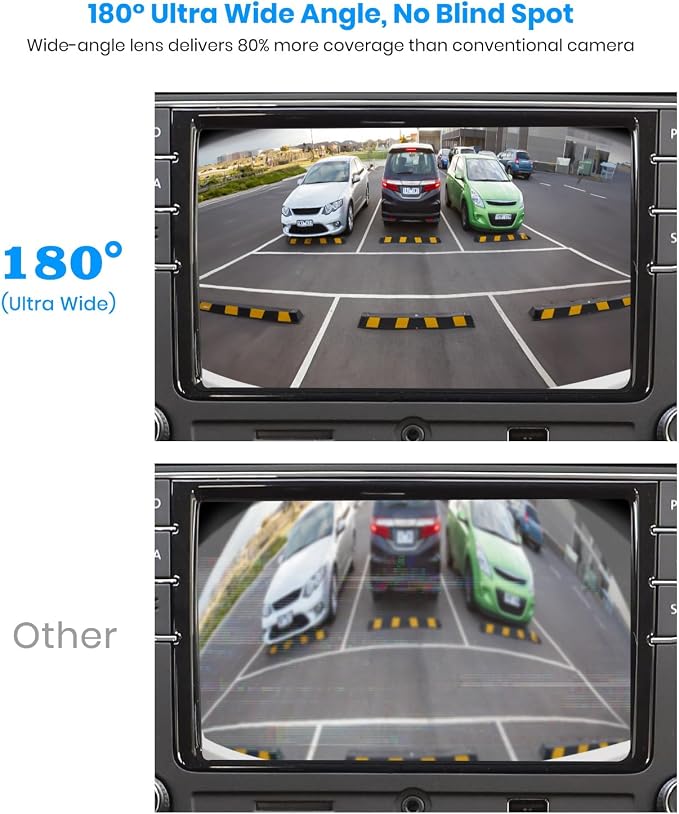 AUTO-VOX 180° Front/Backup Camera, OEM Mini Style, Screw-Free Easy Install - Image 5