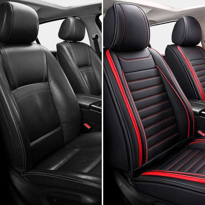 Car Seat Covers Full Set, Universal Faux Leather Car Seat Covers, Waterproof - Image 3