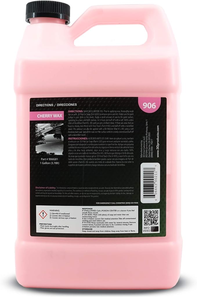 3D Cherry Wax – Liquid Carnauba Show Car Wax - Image 2