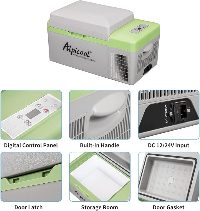 Alpicool Portable Fridge 12 Volt Car Refrigerator 21 Quart Freezer - Image 3