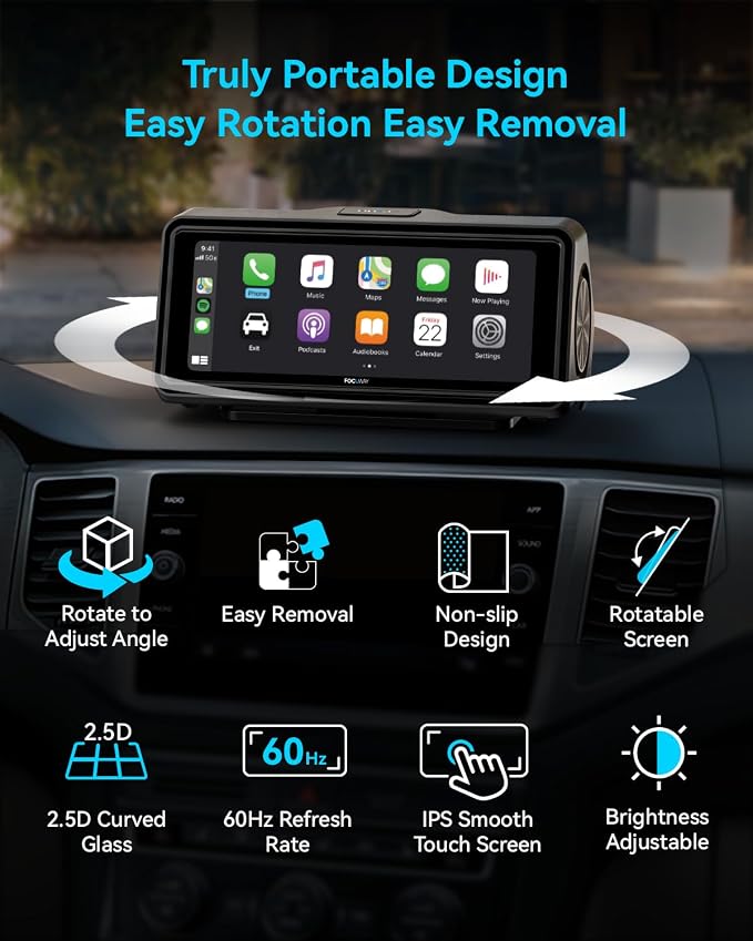 Portable Apple Carplay Screen for Car, Touch Screen - Image 6