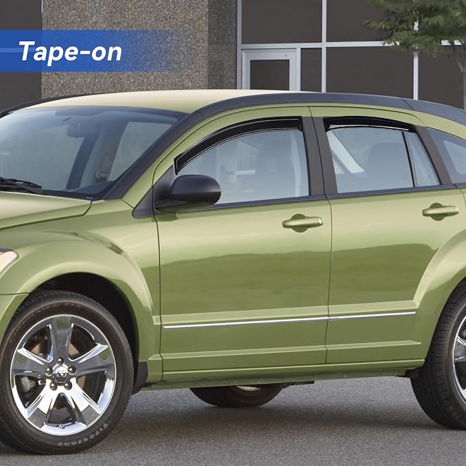 Window Visors Rain Guards for 2007-2012 Dodge Caliber, Out-Channel Window Vent - Image 3