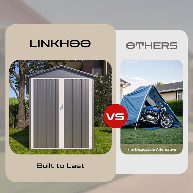 5’ x 10’ Motorcycle Storage Sheds, Metal Shelter & Garage - Image 7