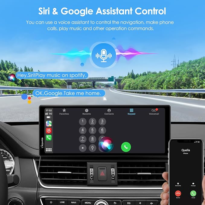 CARPURIDE 10.26 Inch Wireless/Wired Apple CarPlay, Android Auto and Mirror Link - Image 5