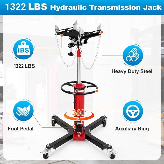 Transmission Jack, Hydraulic Telescoping Transmission Jack - Image 2