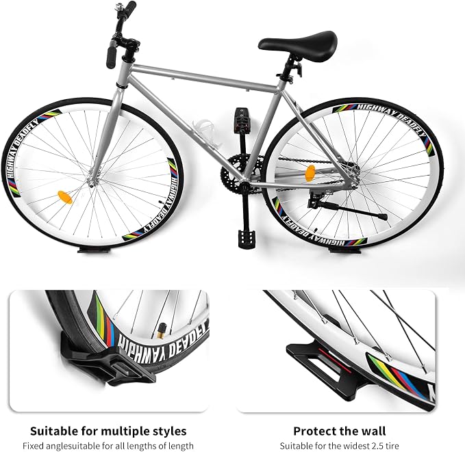 Bike Wall Mount, Horizontal Indoor Storage Bike Hook Rack - Image 3