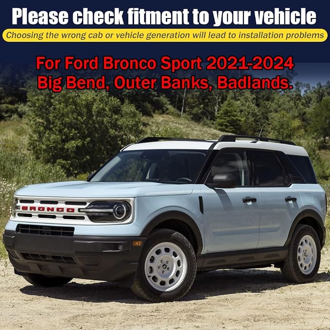 Rain Guards for Ford Bronco Sport 2021-2024 Big Bend Outer Banks Badlands - Image 6
