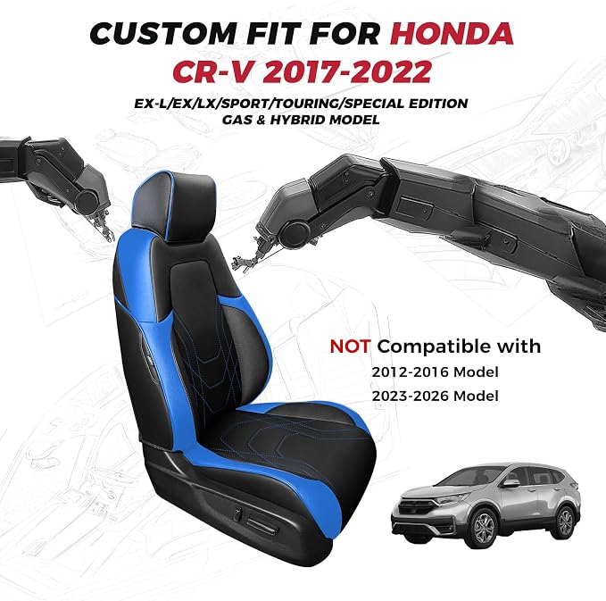 FREESOO CRV Seat Covers Full Set, - Image 2