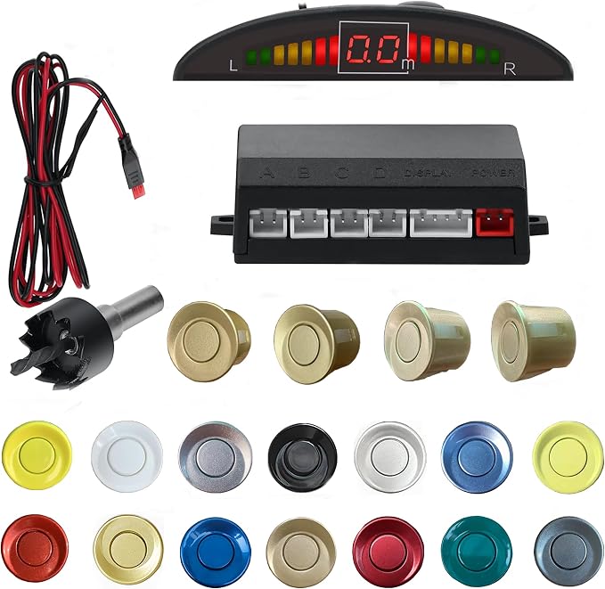 Car Reverse Backup Parking Sensor Radar System kit The LED Display by SANDETOUN