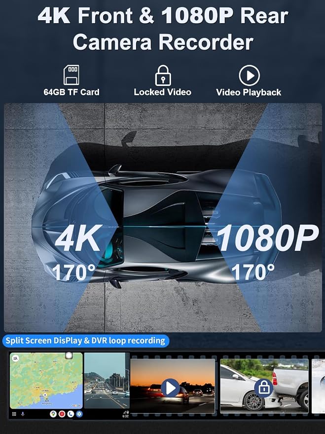 Portable Carplay Screen 10.26'' HD IPS Apple Carplay & Android Auto Screen - Image 3