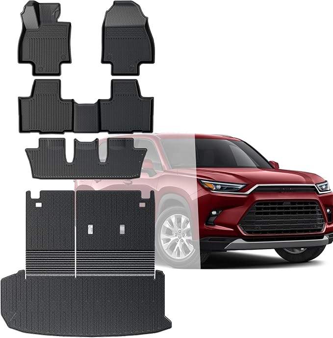 Floor Mats for Grand Highlander Accessories, Cargo Liner by Houclemic