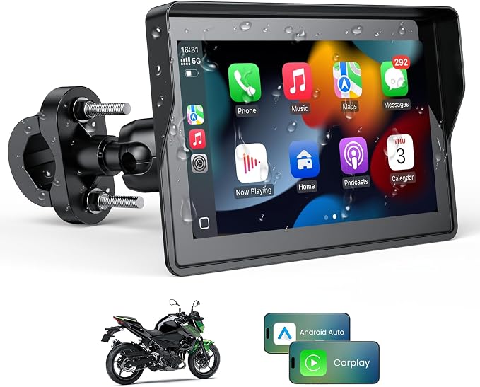 WonVon 5 Inch Motorcycle Carplay GPS Navigation System by WonVon