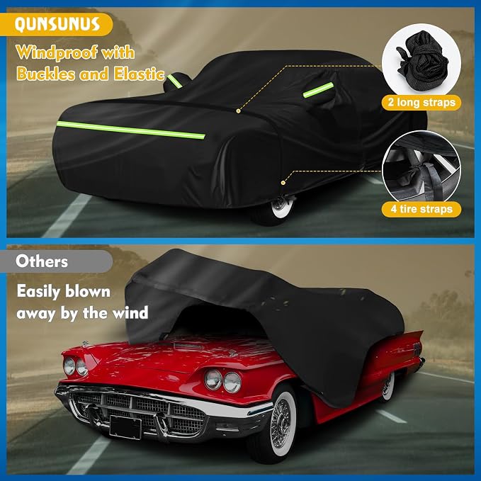 QUNSUNUS Car Cover for Ford Thunderbird 1958-1971/1977-1979 Waterproof All - Image 5
