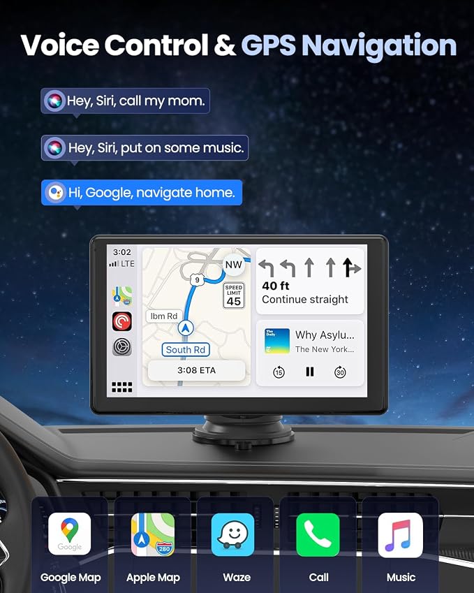 Portable Carplay Screen for Car 5K Dash Cam, Car Audio Receivers - Image 5