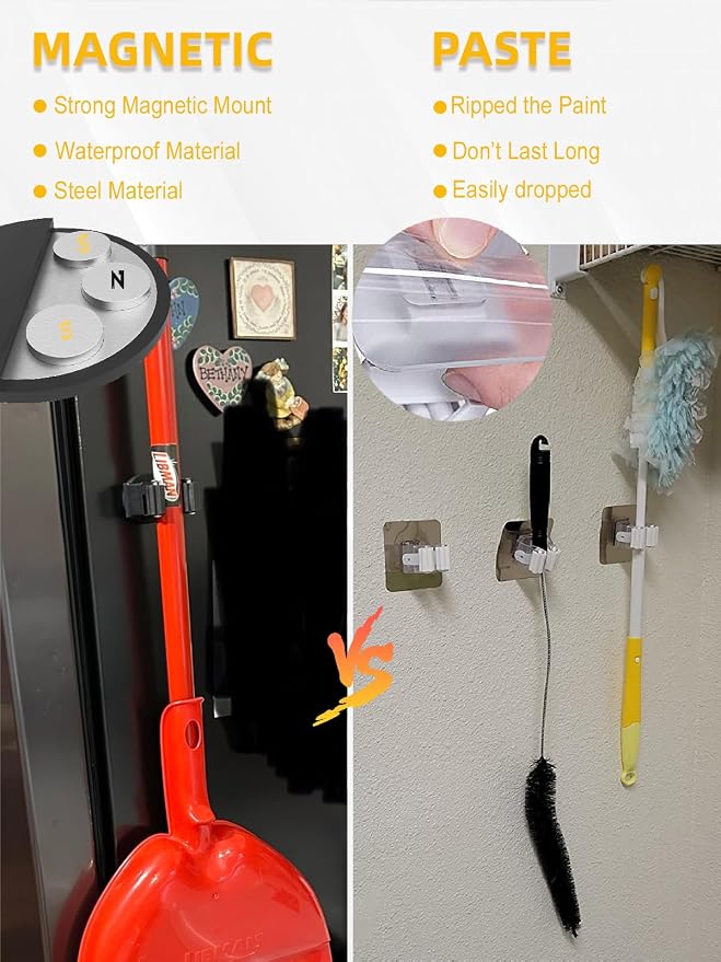 Mop Holder Magnetic, Magnetic Broom Holder - Image 4