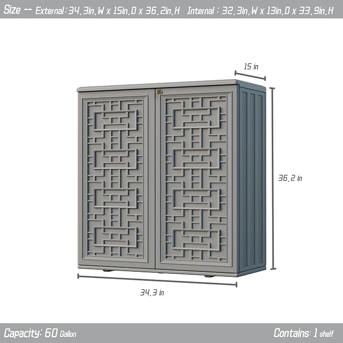 Indoor Outdoor Storage Cabinet Waterproof - Image 3