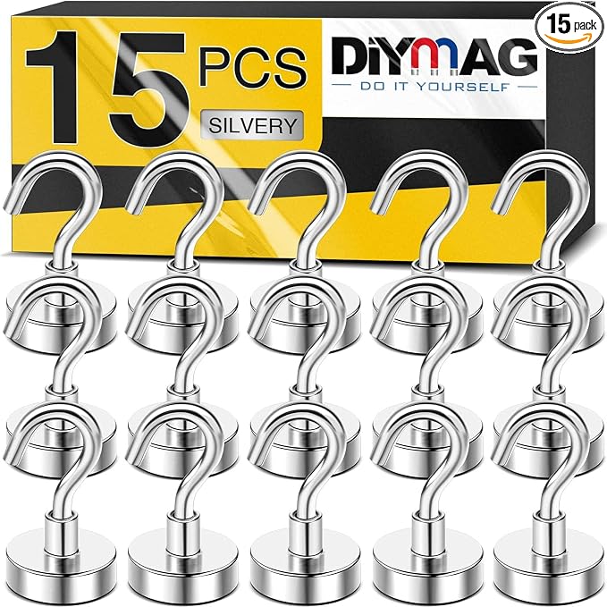 DIYMAG Magnetic Hooks, 30Lbs Strong Heavy Duty Cruise Magnet Hooks by DIYMAG