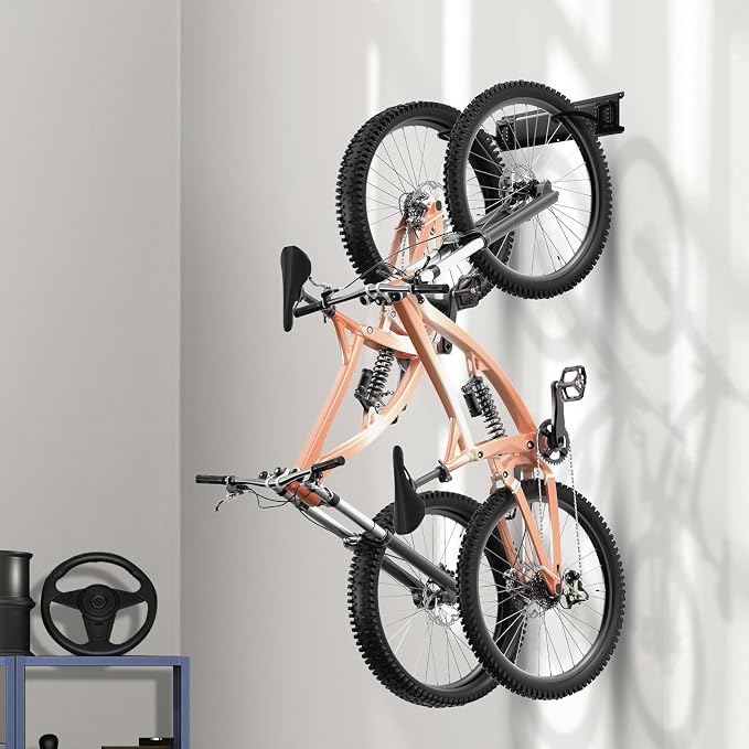 VEVOR Bike Storage Rack, 2 Bike Racks, Wall Mount Bike Storage Hanger, Home and - Image 8
