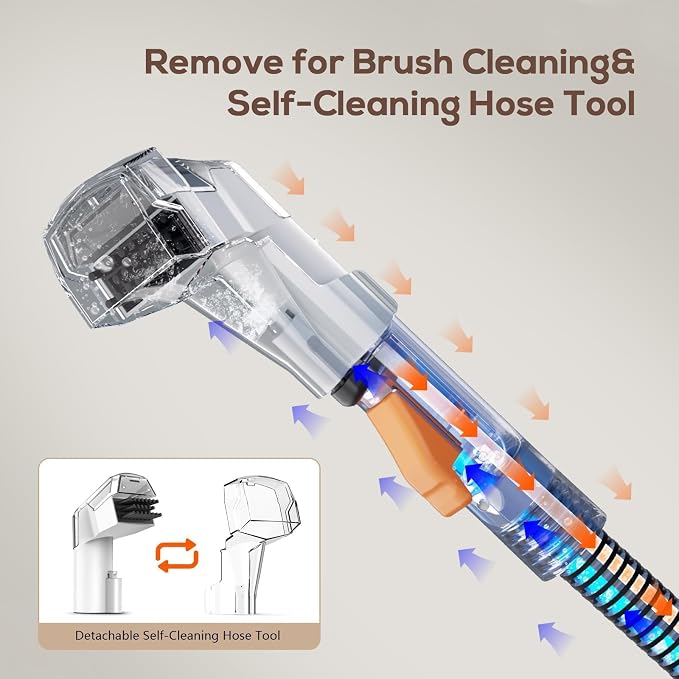 Upholstery Cleaner Machine, Powerful Suction & Portable Spot Remover, Deep - Image 3