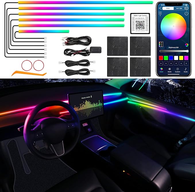 Dreamcolor Acrylic Interior Car LED Strip Light - Image 2