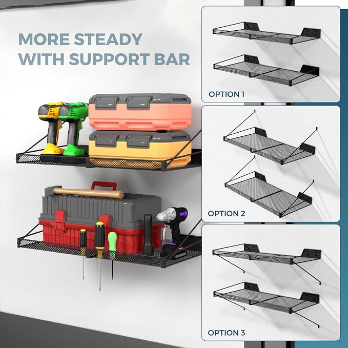Garage Wall Shelf Steel Wall Shelf Storage Rack-design of TRIANGULAR BRACKET - Image 6