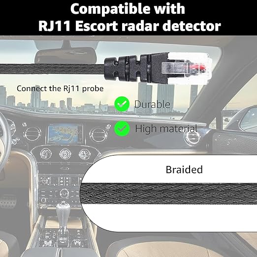 1PC RJ11 Replacement Mirror Wire Power Cord - Image 6