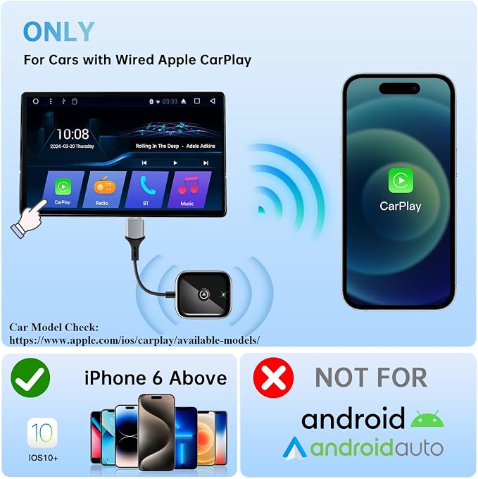 Wireless CarPlay Adapter for Apple CarPlay, Instant Connectivity, Super Mini - Image 7
