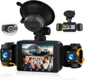 4 Channel Dash Cam Front and Rear Inside Left Right, 2.4 Inch 1080P Dash Camera by AMprimeCarStereoRadio