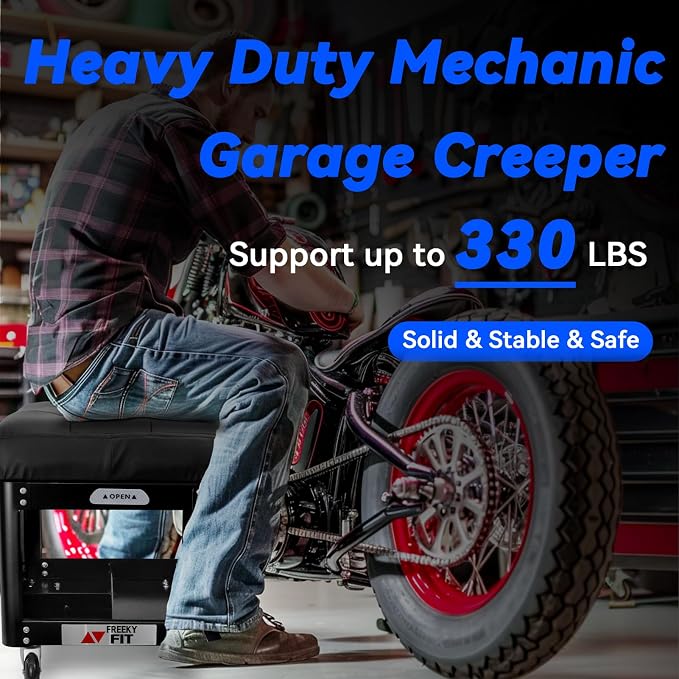 Rolling Creeper Garage Shop Seat - Image 2