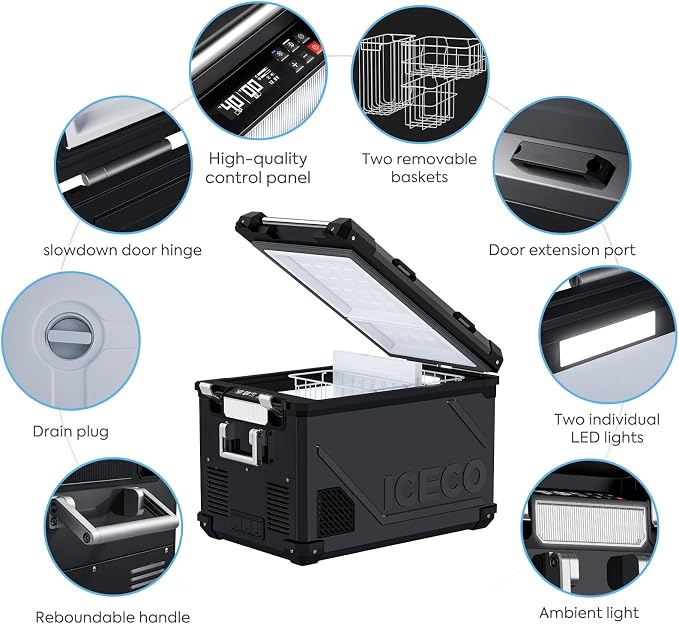 ICECO APL55 Dual Zone Portable Refrigerator Freezer Bluetooth Controlled - Image 5