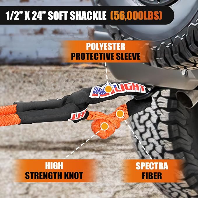 Nilight Kinetic Recovery Tow Rope Kit - Image 7